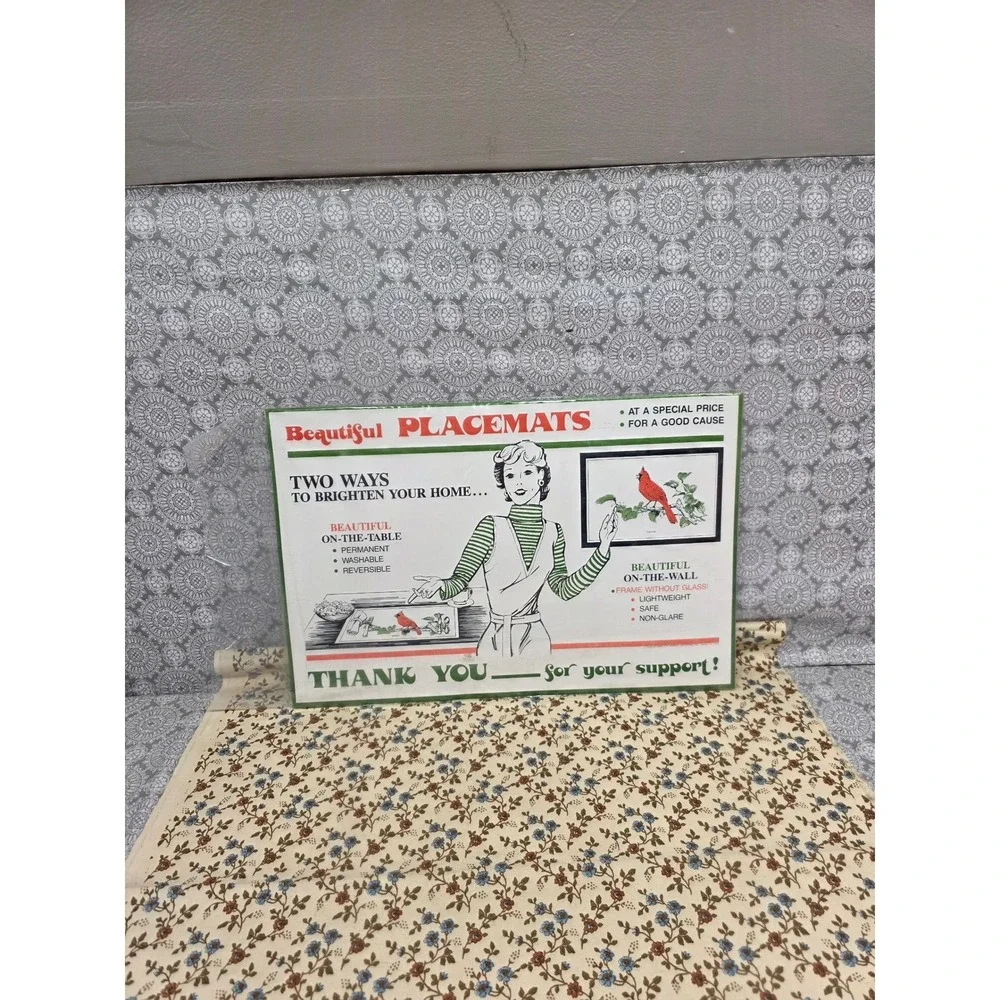 Vintage Currier &‎ Ives Placemats Whirley Industries Set of 4 Farmhouse Decor